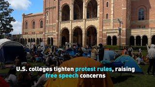 U.S. colleges tighten protest rules, raising free speech concerns