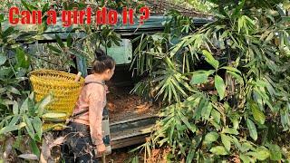 Challenge to restore the engine of a rusty old car abandoned in the woods. Can a girl do it ..?