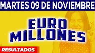 Resultado del sorteo Euromillones del Martes 9 de Noviembre del 2021. 