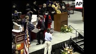 Emotions run high early Saturday as engineering students at VA Tech receive their degrees; among the