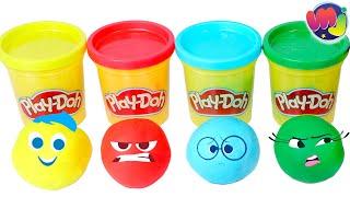  BOTES PLAY DOH de los COLORES de las EMOCIONES  