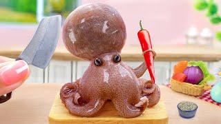  Satisfying Miniature Cooking Delicious Spicy Baby Octopus  Mini Yummy's Best Seafood Recipe