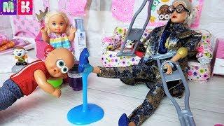 SLIME IS FORBIDDEN! POOR GRANNY KATYA and MAX are a FUN FAMILY #Cartoons with dolls #Barbie