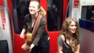 Subway jam Heidi Joubert, Kiddokat & Random Passenger - Prince Kiss cover Frankfurt s-bahn