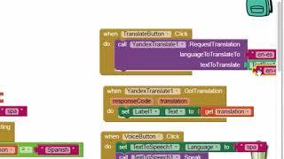 MIT App Inventor Tutorial 13c - Translator (Yandex Translate)