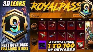  A9 Royal Pass 1 To 100 RP 3D Leaks Is Here | Upgrade M249 & UZI Skin & Upgraded New Vehicle |PUBGM