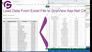 Asp.Net Tutorial | Load Data from Excel Sheet to Gridview in Asp.net C#