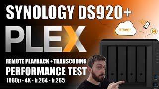 Synology DS920+ Plex NAS Test II - Internet Steaming & Strict Transcoding 1080p & 4K Tests