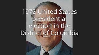 1972 United States presidential election in the District of Columbia