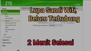 Cara Mengatasi Lupa Password Wifi belum Terhubung | Reset Wifi Lupa Sandi