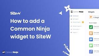 How to add a Common Ninja Widget to SiteW