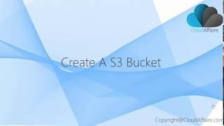 Create S3 Bucket