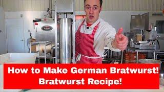 How to Make German Bratwurst! Bratwurst Recipe!