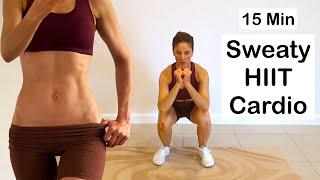 15 Min Sweaty HIIT Cardio Workout | No Equipment