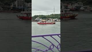 A ferry in the water #yeosu #portarea