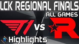 T1 vs KT Highlights ALL GAMES | LCK Regional Finals | T1 vs KT Rolster by Onivia