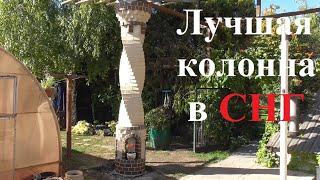 Лучшая Колонна из кирпича в СНГ. Кладка крученого кирпичного столба