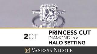 Micro Pavé Engagement Rings | Tiffany's Princess Cut Engagement Ring | Vanessa Nicole Jewels