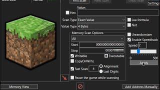 Speed-Hack Games/Applications using Cheat Engine | Minecraft