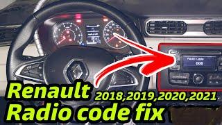 Renault radio code 2018,2019,2020,2021.