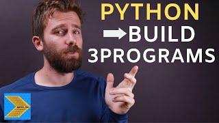 Build three typical Python programs