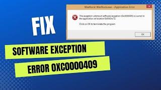 The Exception unknown software exception (0xc0000409) occurred in the application at location