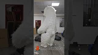 2 6m Inflatable  Furry Polar Bear Costume Blow Up Mascot Suit up for Entertaniments Carnival Dancing