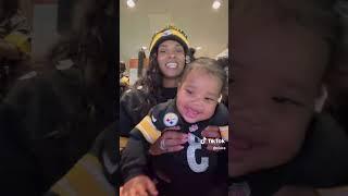 Ciara & family adorably rock Russell Wilson Steelers jerseys for big win vs. Jets