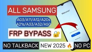 All Samsung A03/A11/A12/A20s/A21s/A33/A32/A50  FRP bypass || Skip Google account  No Talk || No PC