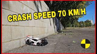 Lego Technic Porsche 911 CRASH!!!!  70 Km/H  Lego RC Car Crash Test