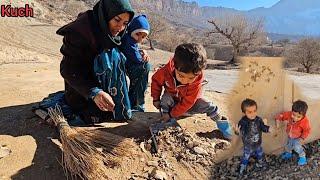 داستان زندگی اکرم کمک کردن منیر برای ساخت خانه در سرمای زمستان