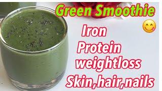 Green Smoothie for Weight Loss-Easy & Healthy Breakfast Idea for Weight Loss-10min fatburn smoothie