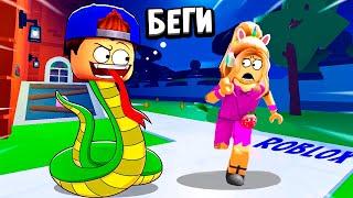 ПИГГИ ПРЕВРАТИЛАСЬ В ЗМЕЮ ?  НОВАЯ ИГРА роблокс Snakey 