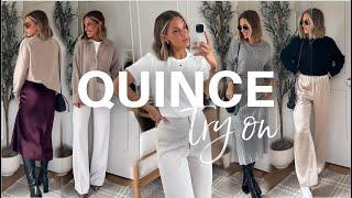 QUINCE TRY ON HAUL | AFFORDABLE SILK + CASHMERE