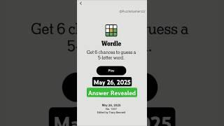Wordle Today Answer | Wordle #1437 May 26, 2025