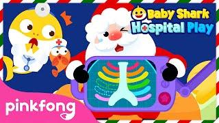 Santa’s Ribs Are Broken | Crack Crack  | Baby Shark’s Christmas Hospital Play | Pinkfong Official