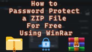 How to password protect a ZIP File/Folder For Free Using WinRar