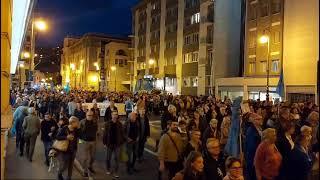 Manifestazione contro l'ovovia a Trieste, video di Serenella Dorigo