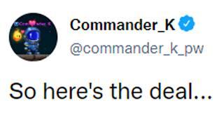 Commander_K's Statement on Pixel Worlds...