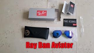 Ray Ban Sunglasses Unboxing - Ray Ban Aviator Blue Purple RB3025 - Unboxing - Haul - Whats Inside