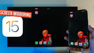 Screen Mirroring with iPhone iOS 15 (Wirelessly - No Apple TV Required) 2021