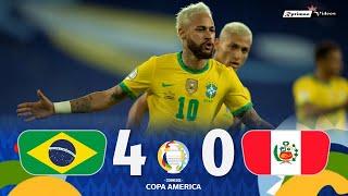 Brasil 4 x 0 Peru ● 2021 Copa América Extended Goals & Highlights HD