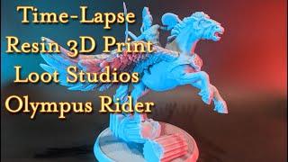 Resin 3D Print Time-Lapse - Elegoo Saturn - Loot Studios - Olympus Rider