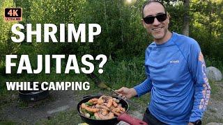 Cooking Shrimp Fajitas in the Wild  | Camping Adventure in Idaho