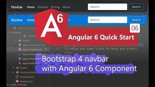 06 - Bootstrap 4 navbar with Angular 6 Component