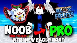 Noob To Pro With NEW EAGLE FRUIT (Falcon Rework) in Blox Fruits! (DAY 1)