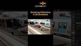 Rendering Reflections in 3D Simulation #3d #3dmodeling #simulation #cgi #digitaltwin #railway #rail