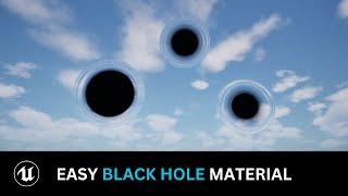 Unreal Engine 5 Tutorial: Easy Black Hole Effect for Beginners (Also Using instanced Materials)