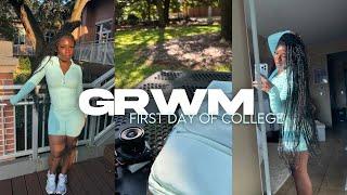 GRWM: First Day Of College *Freshman Year* | chit chat + party