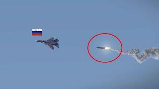 Russian MIG-41 jet blasted from sky by Ukrainian anti-aircraft missiles